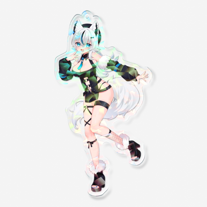 ホログラムアクリルキーホルダー - 100 × 100mm