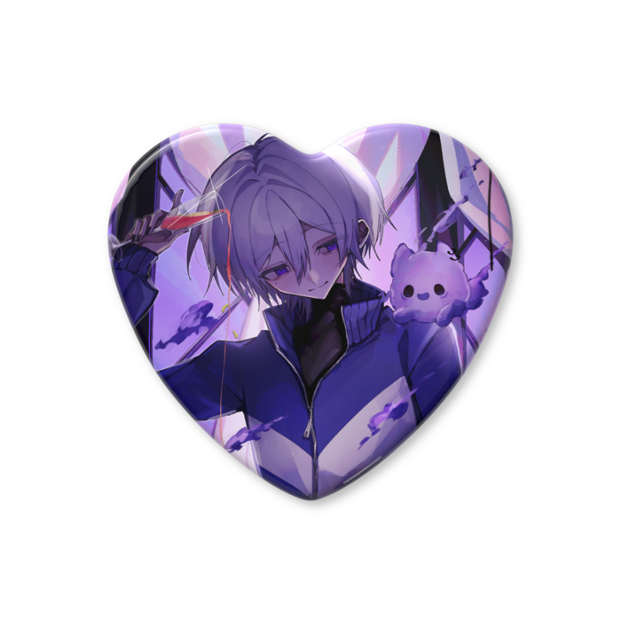 遠距離♡缶バッジ - 57 × 52.5mm