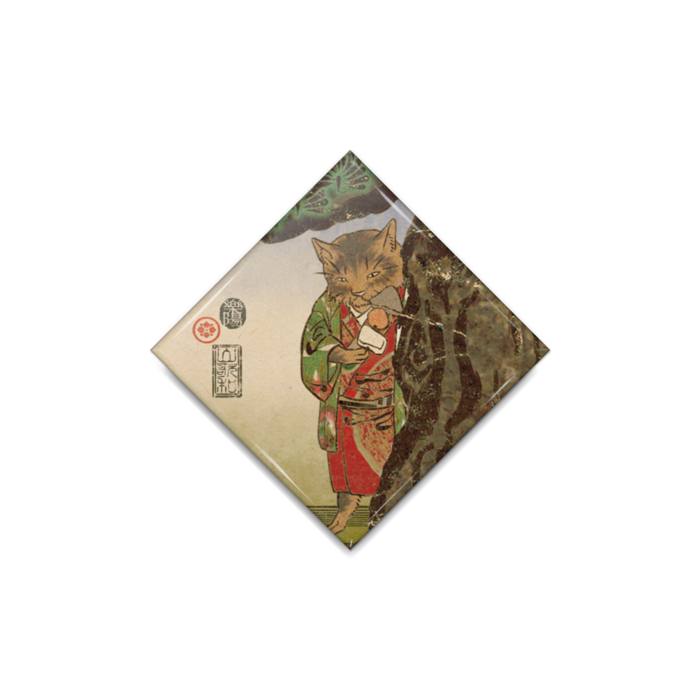おでん 缶バッジ - ひし形