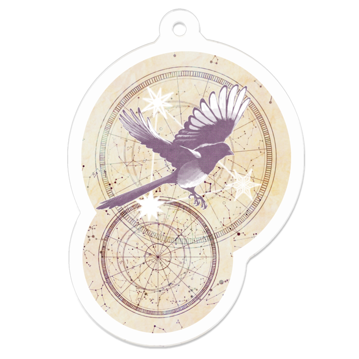 アクリルキーホルダー - 50 x 50 (mm)ベージュ