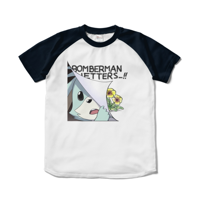 ラグランTシャツ - S - ホワイト×ネイビー