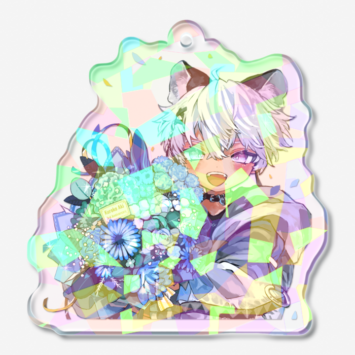 ホログラムアクリルキーホルダー - 50 × 50mm