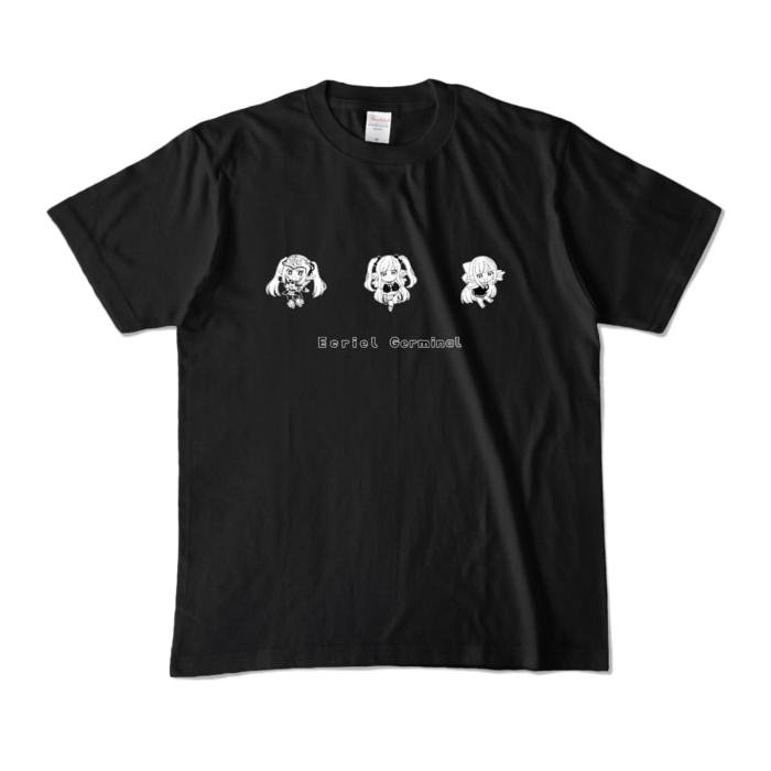 カラーTシャツ - M - ブラック (モノクロ)