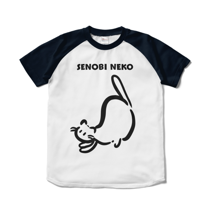 ラグランTシャツ - S - ホワイト×ネイビー
