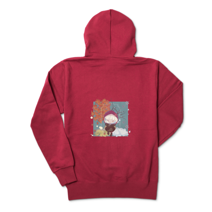 ジップパーカー - M - バーガンディ