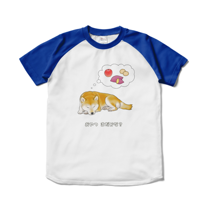 ラグランTシャツ - S - ホワイト×ロイヤルブルー / Size S, White & Royal Blue