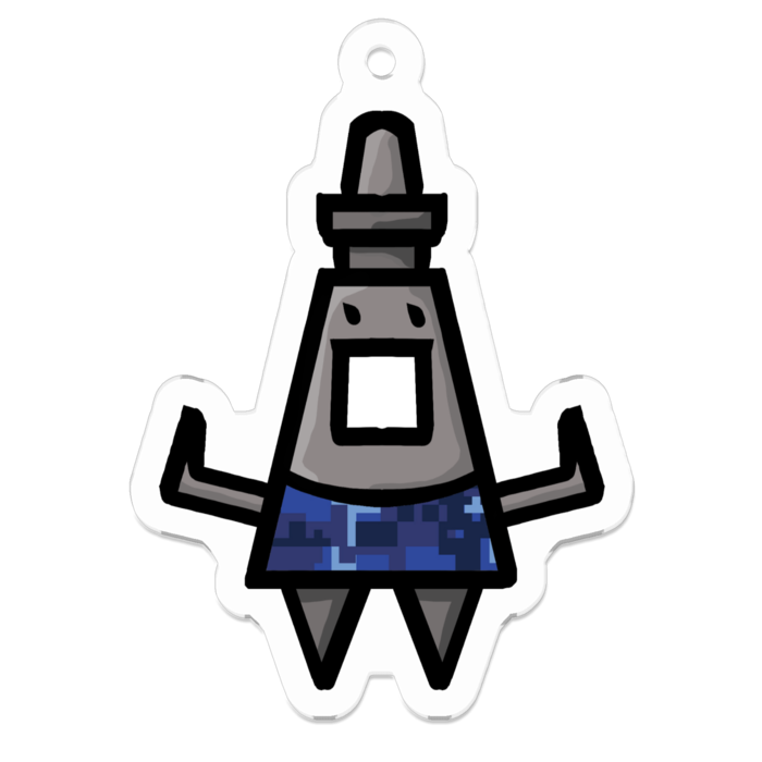 アクリルキーホルダー（コーティング） - 50 x 50 (mm)