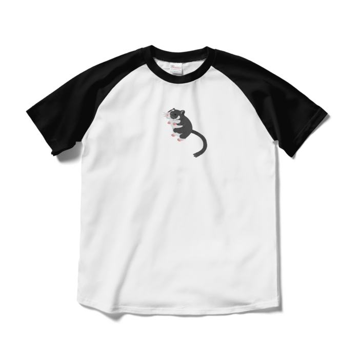 ラグランTシャツ - M - ホワイト×ブラック