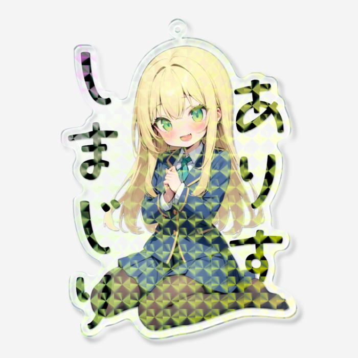 ホログラムアクリルキーホルダー - 100 × 100mm