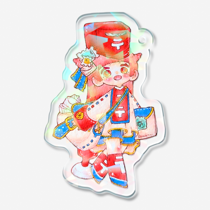 ホログラムアクリルキーホルダー - 50 × 50mm