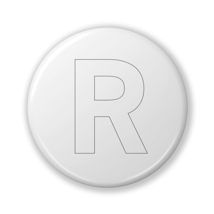 【R(アール)】〈ホワイト〉缶バッジ- 32mm