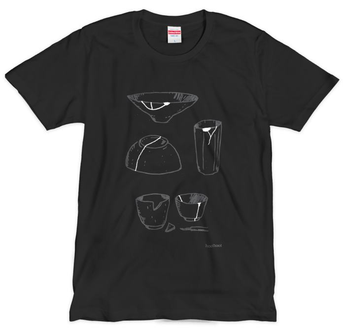 器の景色Tシャツ(シルクスクリーン印刷) - L - 2色(1)