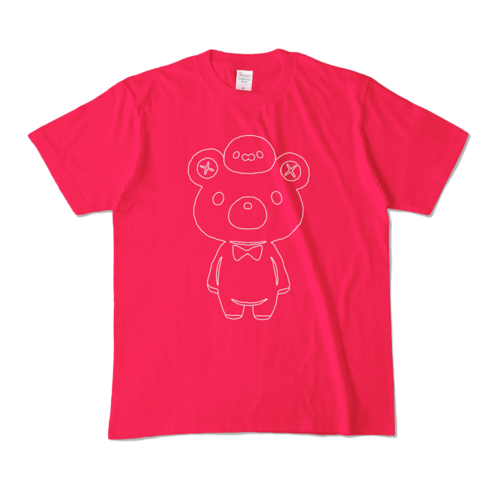 まんじゅうカラーTシャツ - M - ホットピンク (濃色)