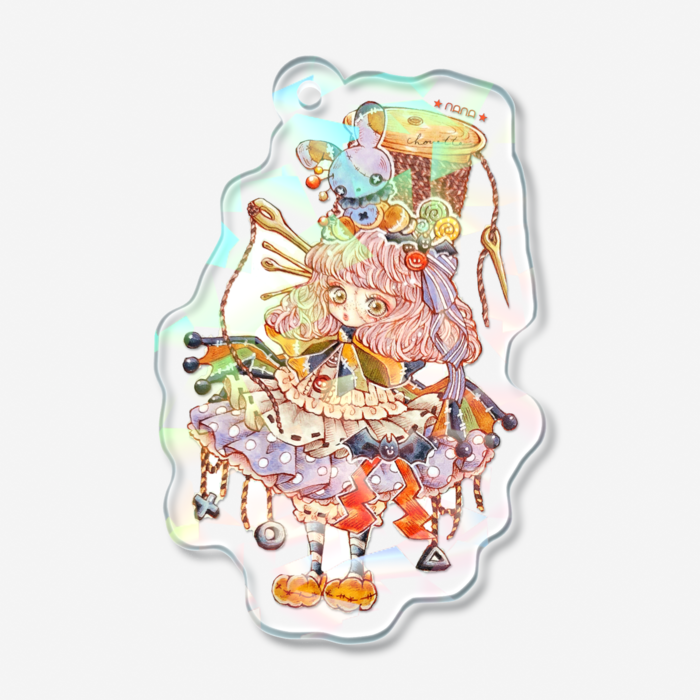 ホログラムアクリルキーホルダー - 50 × 50mm