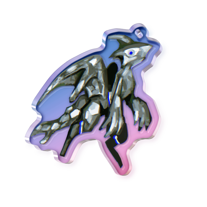 オーロラアクリルキーホルダー - 50 × 50mm