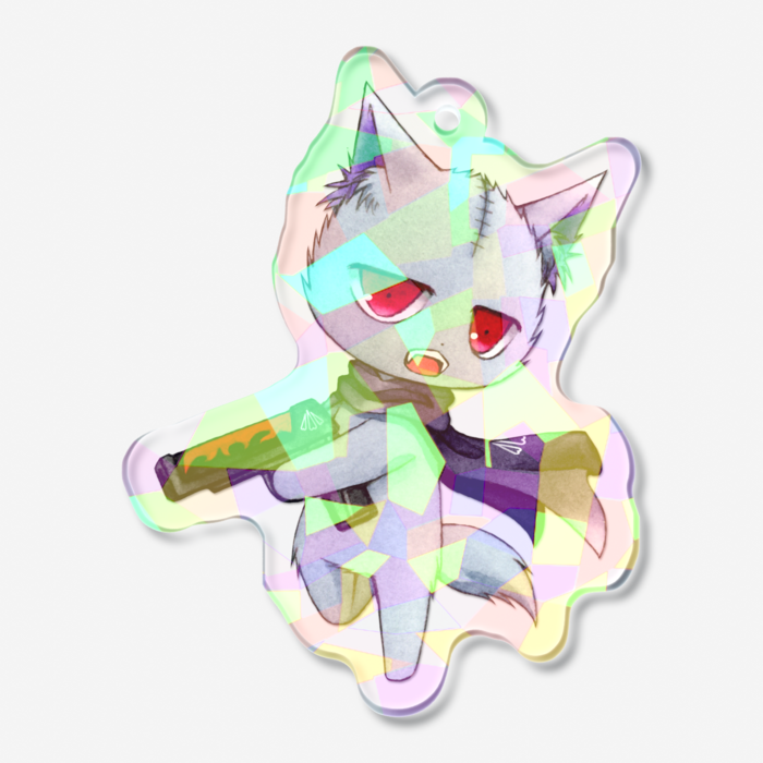 ホログラムアクリルキーホルダー - 50 × 50mm