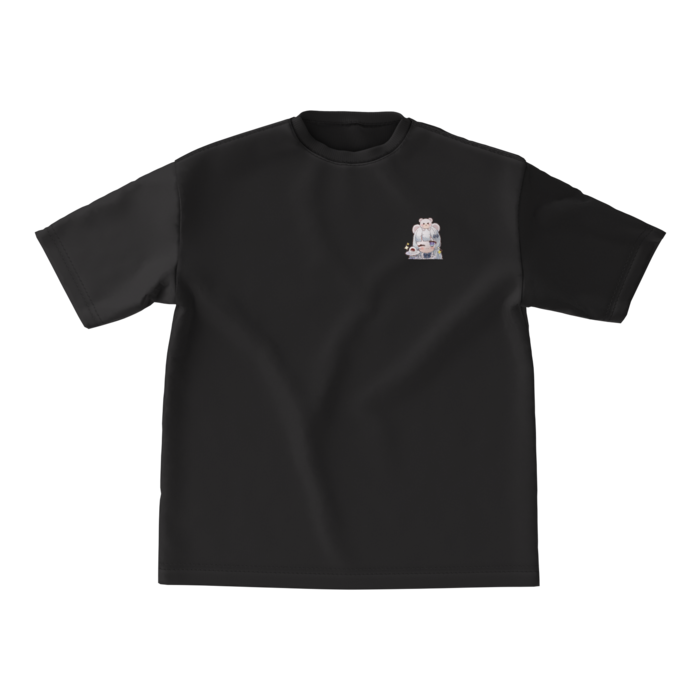 ビッグシルエットTシャツ黒 - M -