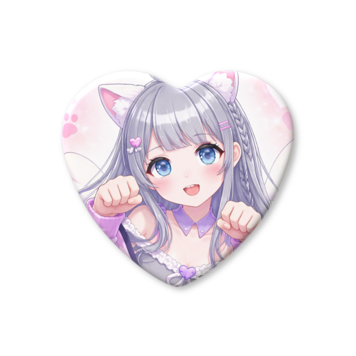 ハート缶バッジ - 57 × 52.5mm(2)