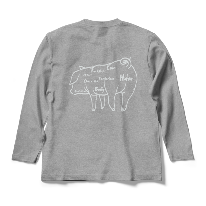 ロングスリーブTシャツ - M - 杢グレー