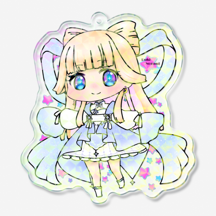 ホログラムアクリルキーホルダー - 70 × 70mm