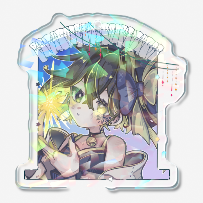 ホログラムアクリルキーホルダー - 50 × 50mm
