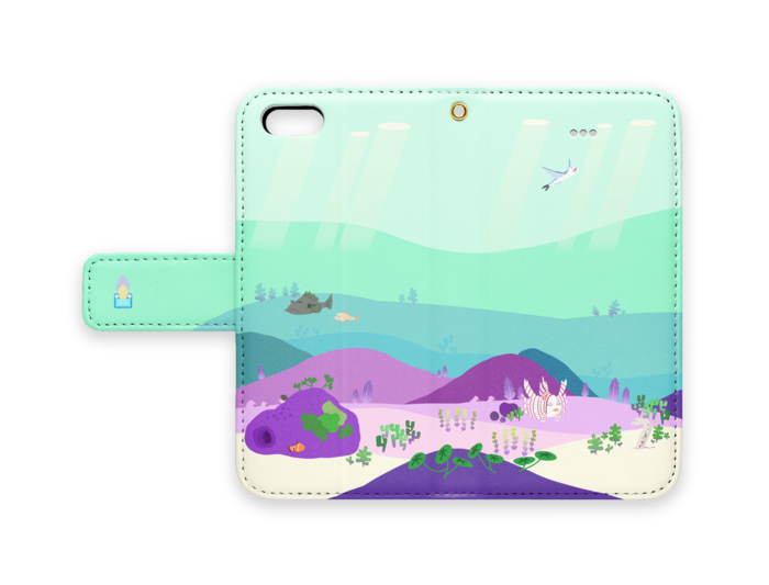手帳型iPhoneケース - iPhone5 - ストラップ穴 あり