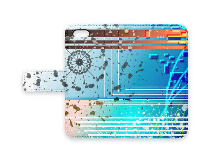 手帳型iPhoneケース - iPhone5 - ストラップ穴 あり