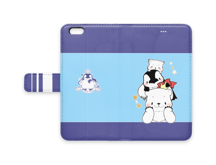 しろくまとペンギンとホッキョクギツネの手帳型iphoneケース Frog Rock Booth