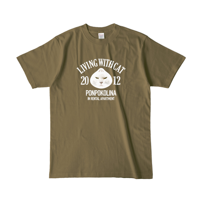 肉まんポンコTシャツ 半袖(オリーブ)メンズL