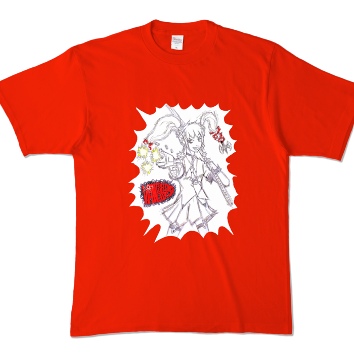 カラーTシャツ - XL - レッド (濃色)