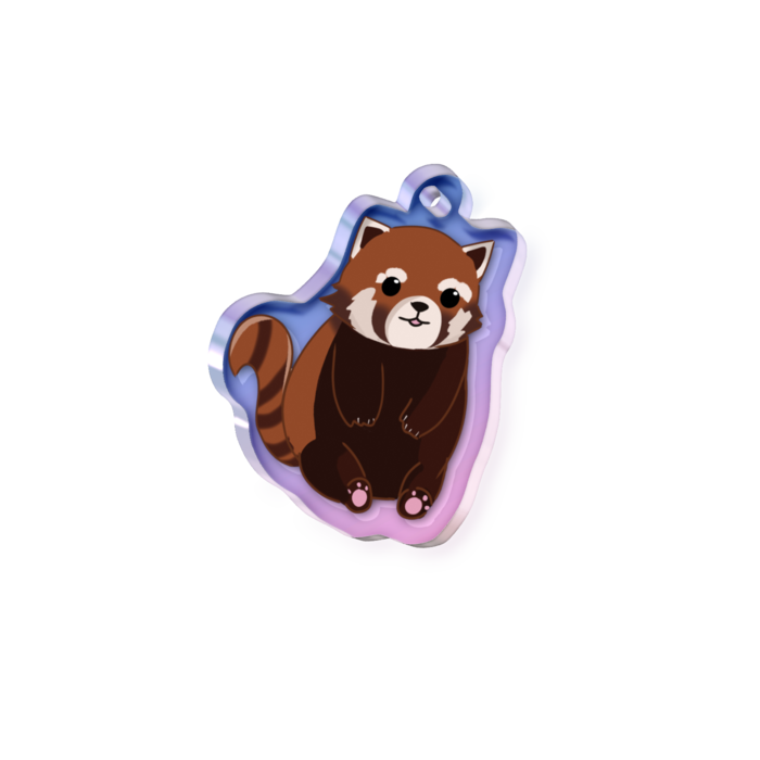 オーロラアクリルキーホルダー - 50 × 50mm