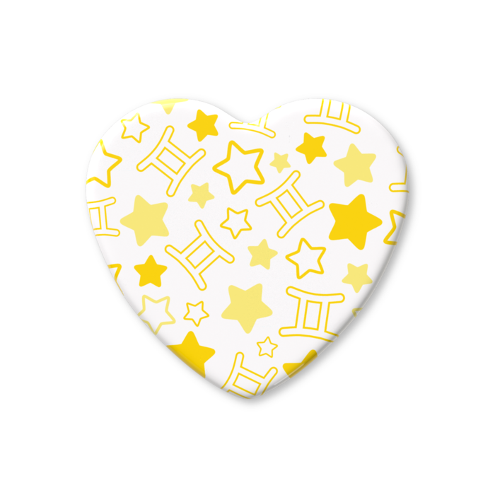 ハート缶バッジ - 57 × 52.5mm