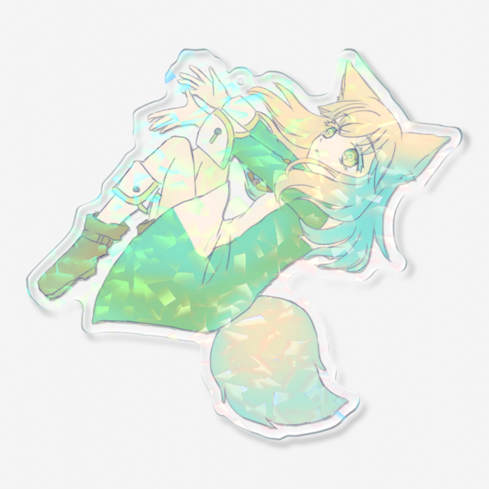 ホログラムアクリルキーホルダー - 100 × 100mm