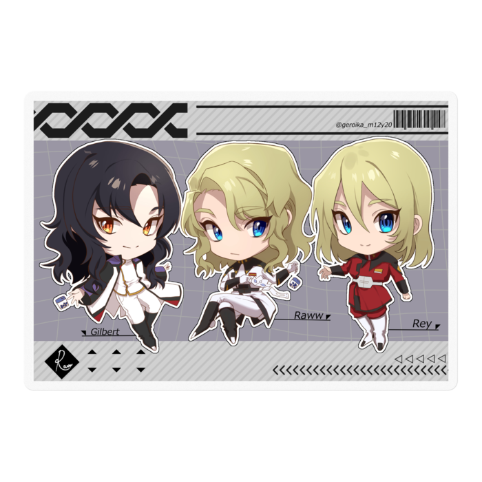 ステッカー - 100 x 100 (mm)(クリア)
