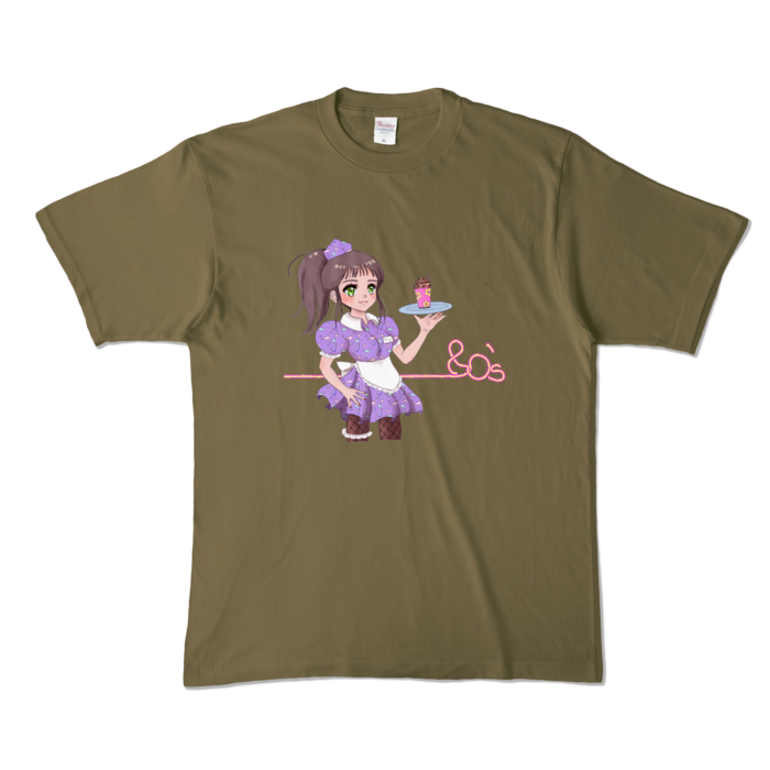 カラーTシャツ - XL - オリーブ (濃色)