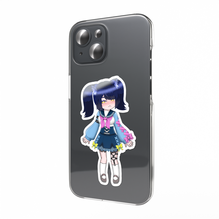 ちびんび(猫耳照れ顔)ステッカー