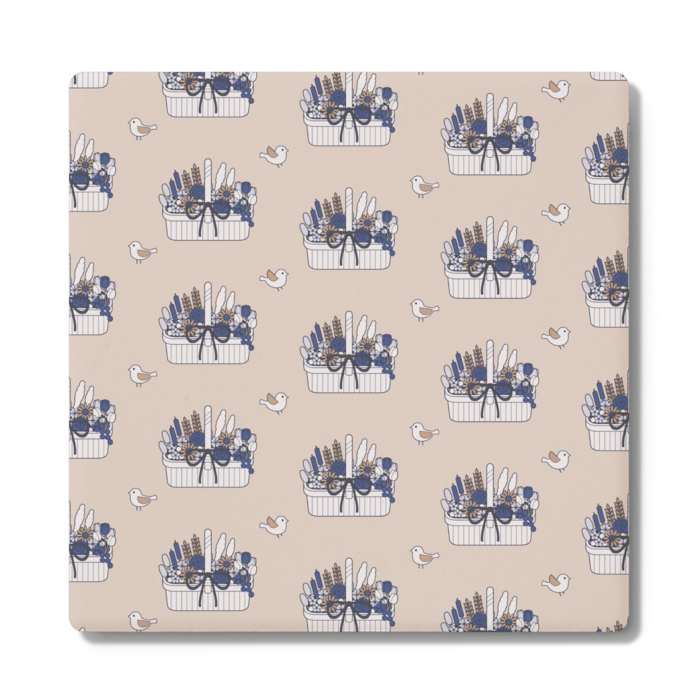 コースターB　角形　ベージュ