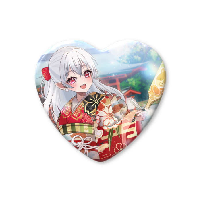 ハート缶バッジ - 57 × 52.5mm