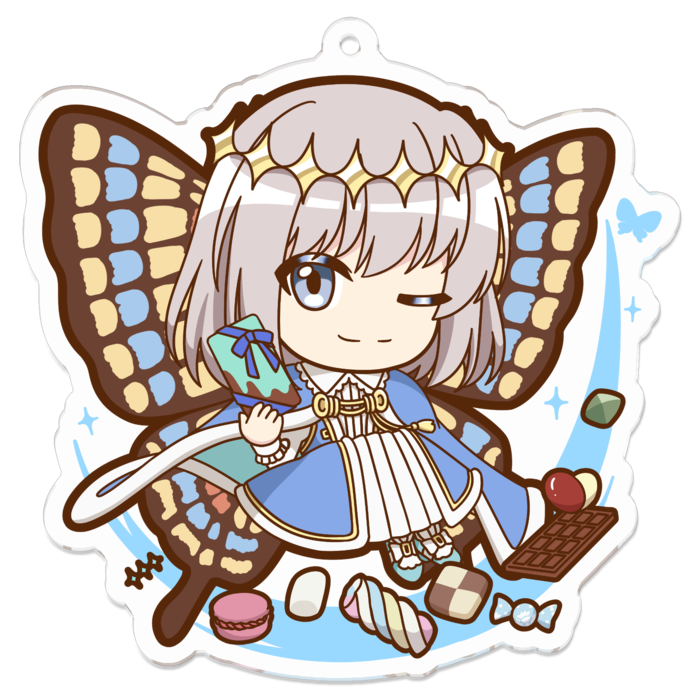 アクリルキーホルダー（コーティング） - 70 x 70 (mm)