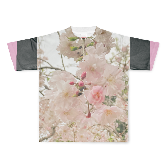 桜に一目惚れ2 フルグラフィックTシャツ - L - 両面印刷
