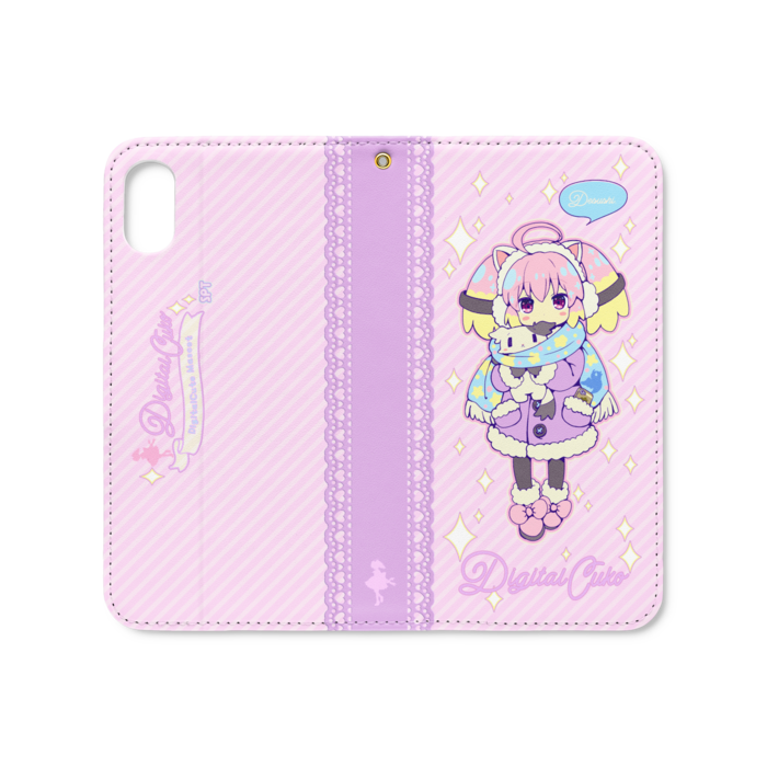 手帳型iPhoneケース(ベルトなし) - iPhone XS / X - ストラップ穴 あり