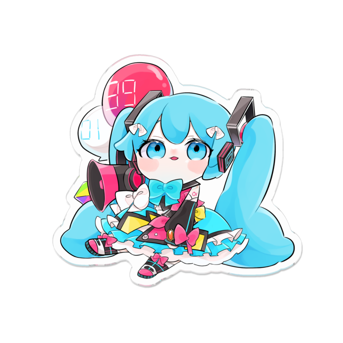 アクリルバッジ - 70 x 70 (mm)