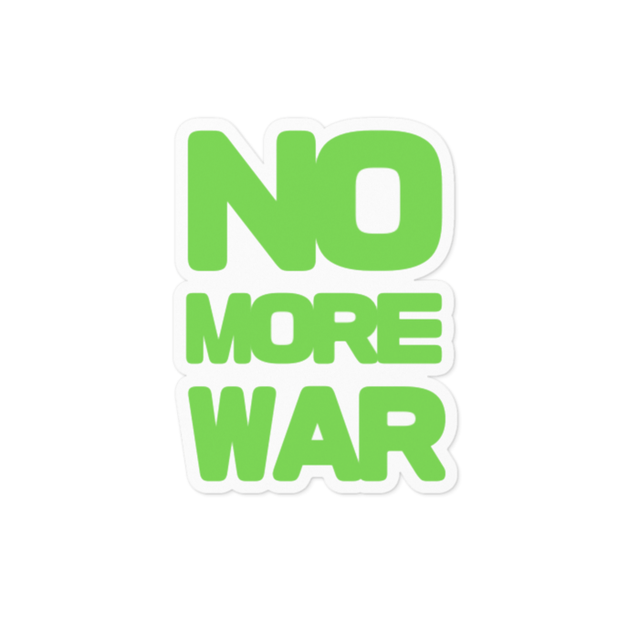 NO MORE WAR(緑)ステッカー