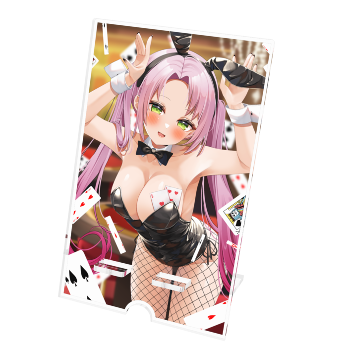 アクリルスマホスタンド - 100x160mm(ケーブル穴あり)