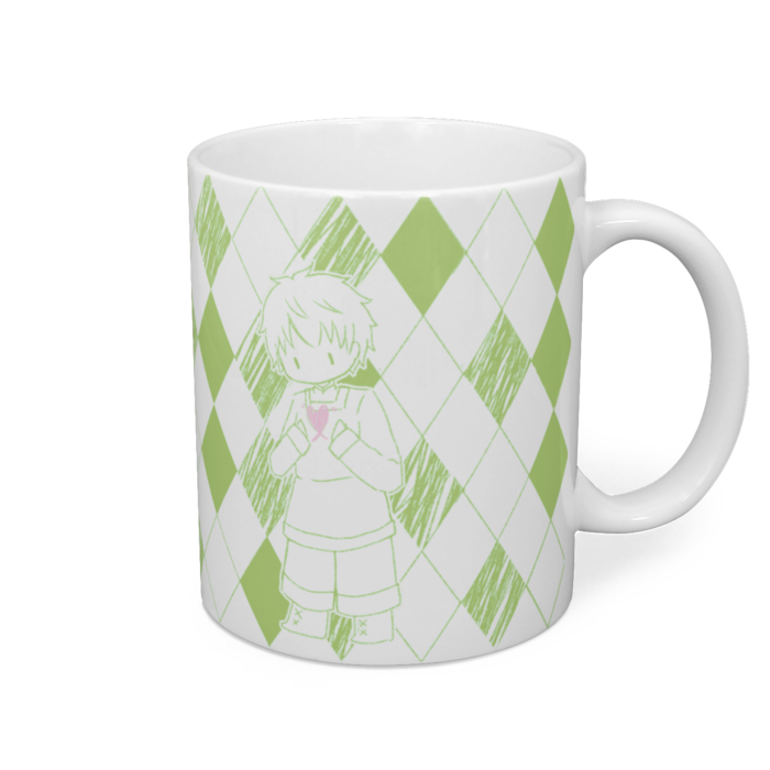 マグカップ(グリーン) - 直径 8 cm / 高さ 9.5 cm