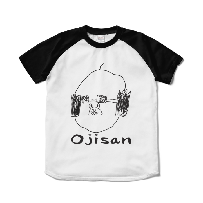 ラグランTシャツ - S - ホワイト×ブラック