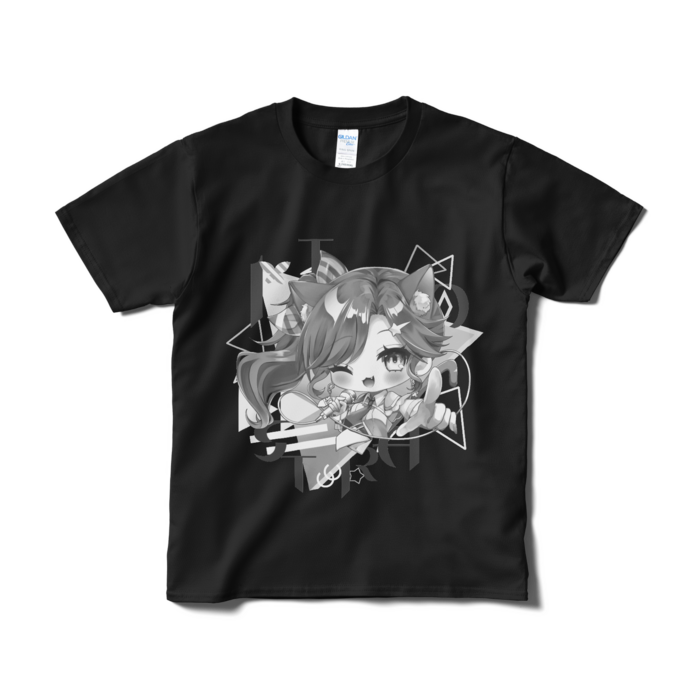 【背負える】黒Tシャツ(モノクロ)S