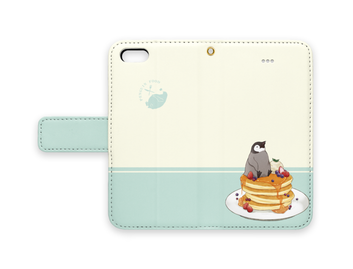 Penguin Food パンケーキ Iphone 手帳型ケース Mellow Flipper Booth