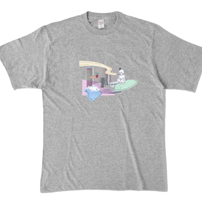 カラーTシャツ - XL - 杢グレー (濃色)
