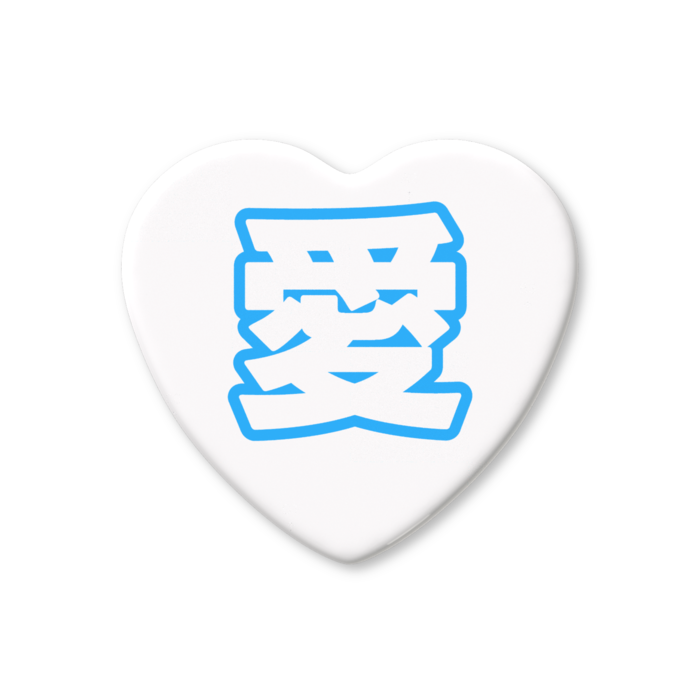 ハート缶バッジ - 57 × 52.5mm